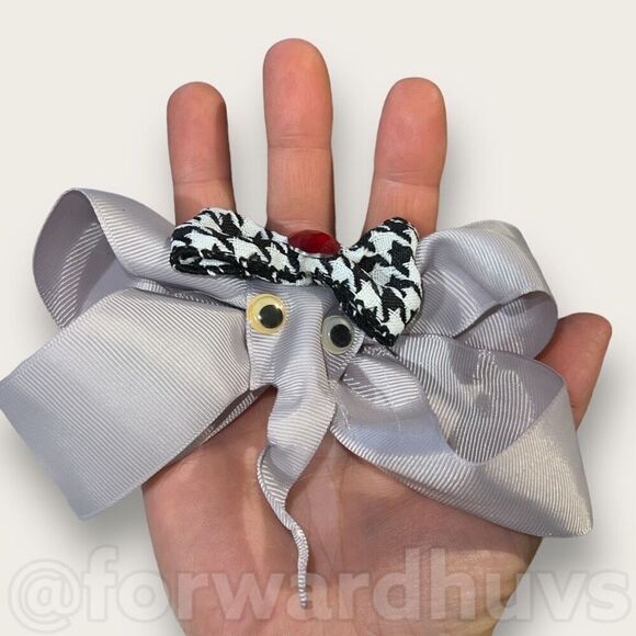 Elephant Wearing Hats Barrett x 2 | Handcrafted Hair Accessories - Picture 6 of 10